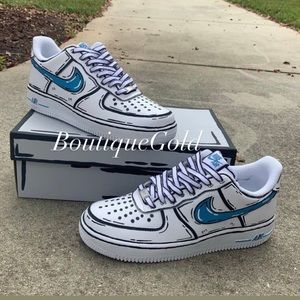 Nike Air Force 1 Cartoon Pop Art Sketch CUSTOMS